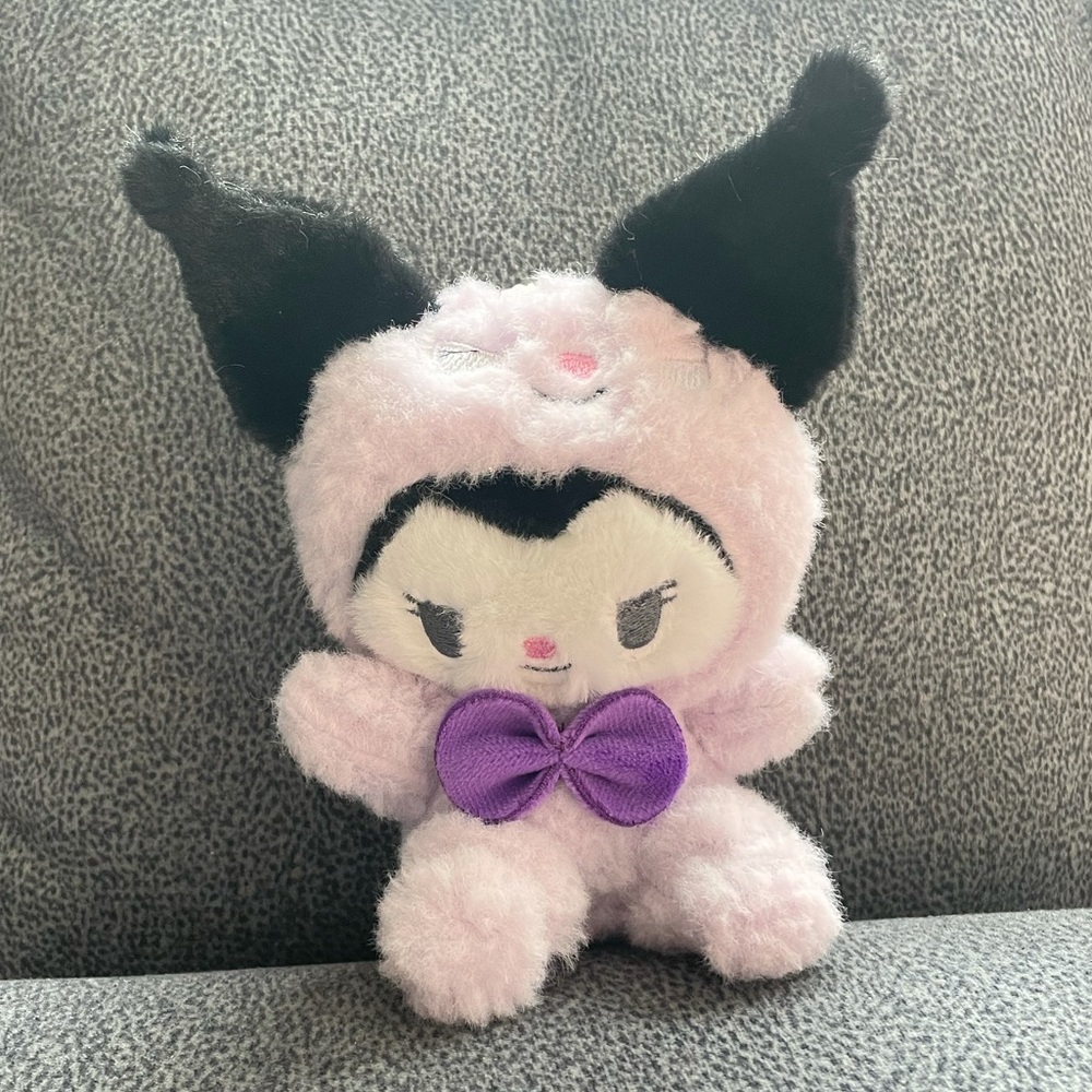 Purple Kuromi Plush Keychain (6”)